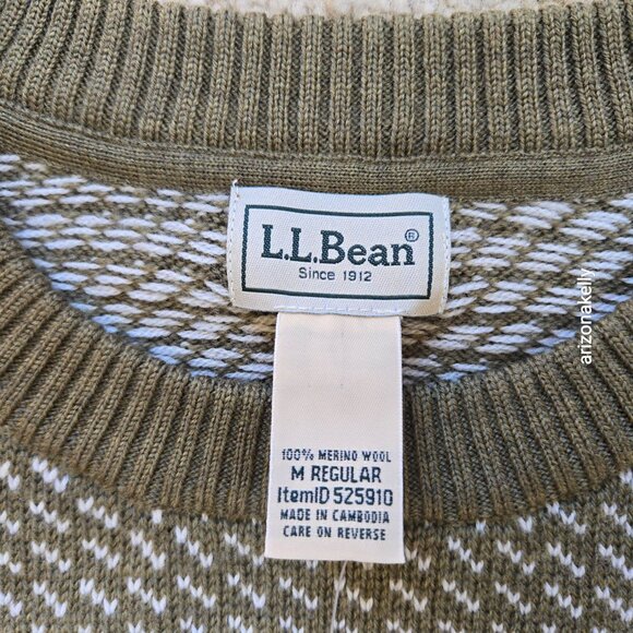 NWT *SOLD OUT* Men's L.L. Bean Merino Wool Sweater LOONS Lake Maine Bird - Picture 7 of 9